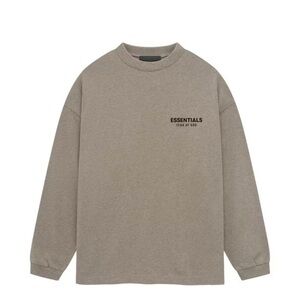 Essentials LS Tee- Heathered Grey- NWT